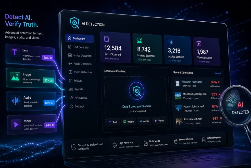 Browse The Best Ai Detection Tools For Identifying Ai-Generated Text, Images, Deepfakes, Spam, Plagiarism, Voice Cloning, And Synthetic Media Across Multiple Formats.