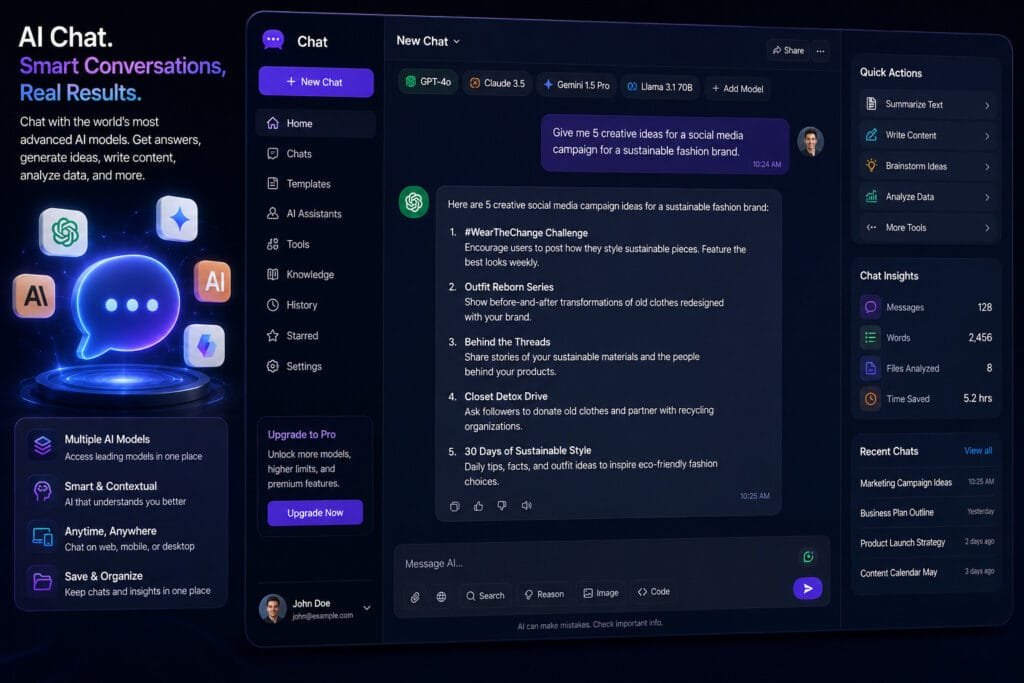 Explore The Best Ai Chat Tools, Conversational Assistants, Customer Support Chatbots, Ai Companions, And Messaging Platforms Powered By Advanced Language Models.