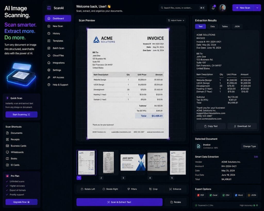 Compare Ai Image Scanning And Ocr Tools For Extracting Text, Recognizing Objects, Converting Documents, Analyzing Visuals, And Digitizing Handwritten Content.