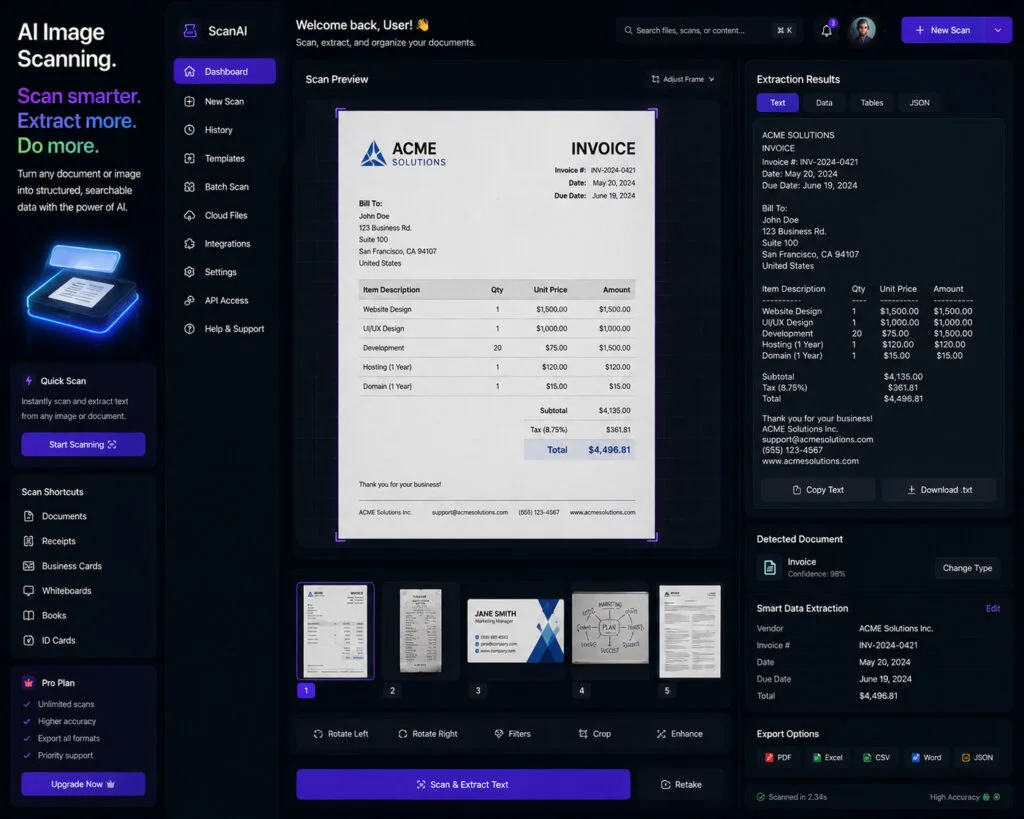 Home 22 Compare Ai Image Scanning And Ocr Tools For Extracting Text, Recognizing Objects, Converting Documents, Analyzing Visuals, And Digitizing Handwritten Content.