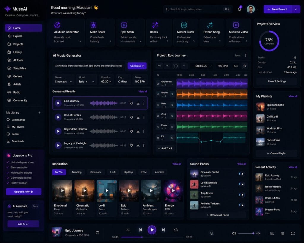 Discover Ai Music Generators, Voice Synthesis Tools, Beat Makers, Audio Editors, Soundtrack Creators, And Ai-Powered Music Production Platforms.