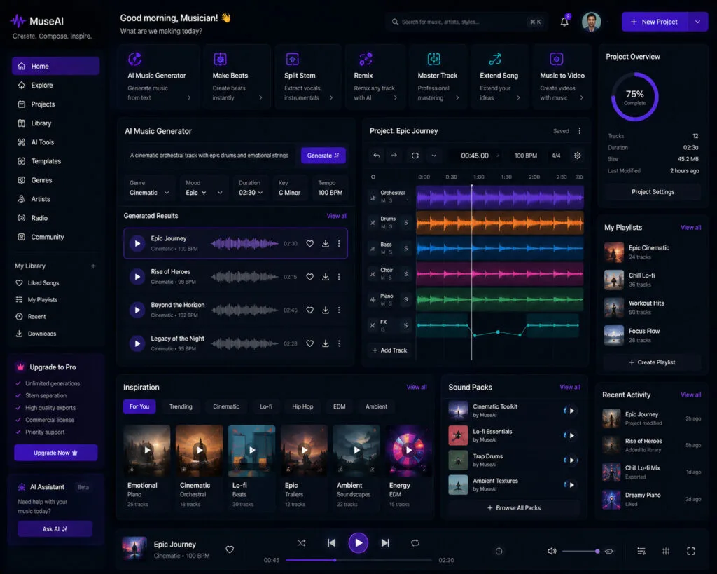 Home 26 Discover Ai Music Generators, Voice Synthesis Tools, Beat Makers, Audio Editors, Soundtrack Creators, And Ai-Powered Music Production Platforms.
